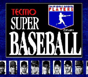 Tecmo Super Baseball (USA) screen shot title